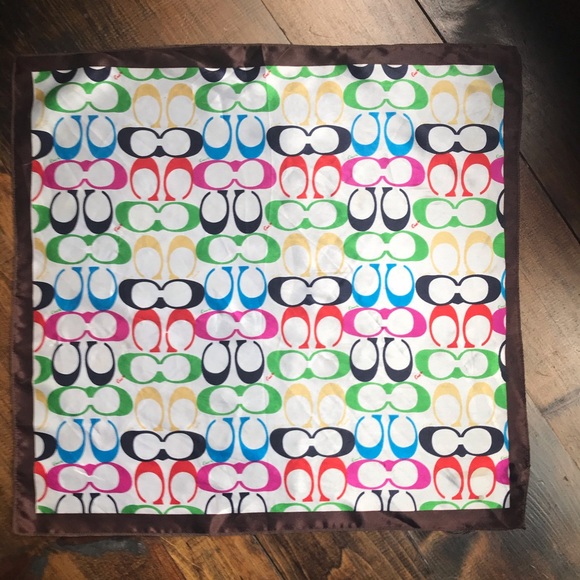Coach Colourful C Square Scarf - Picture 1 of 3